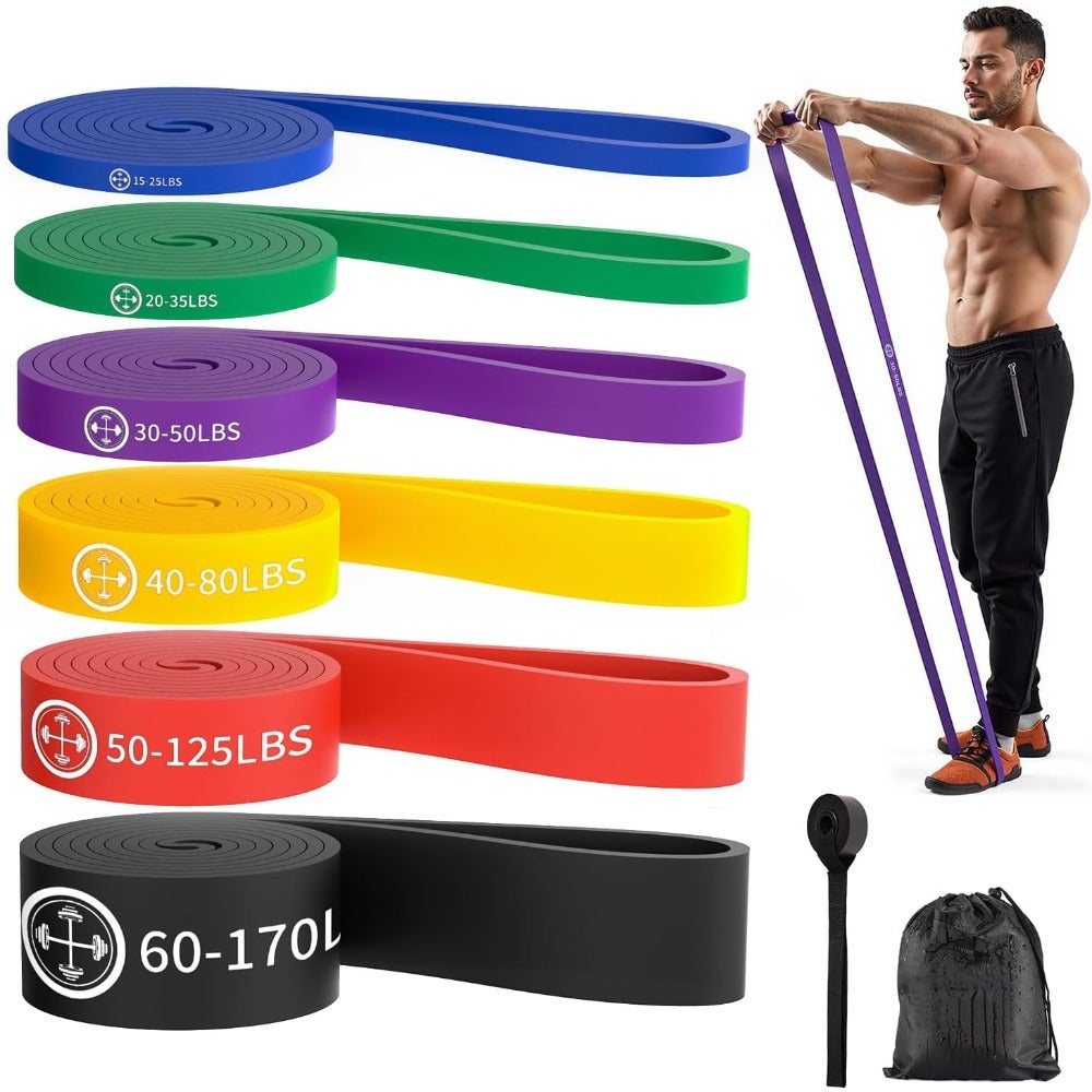 Resistance Bands Set 5 Pull Up Assistance Bands for Legs Workout Muscle Training Exercise Bands for Physical Therapy Body Shape
