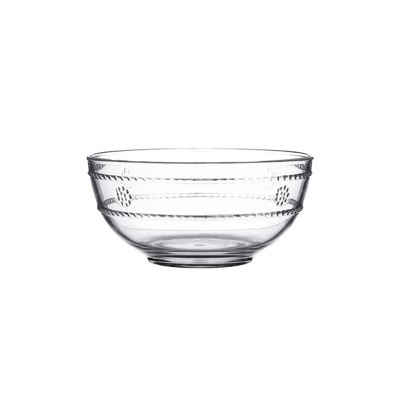 Juliska Isabella Acrylic Berry Bowl Clear Acrylic Glass  Unbreakable Embossed Serving Bowl Single
