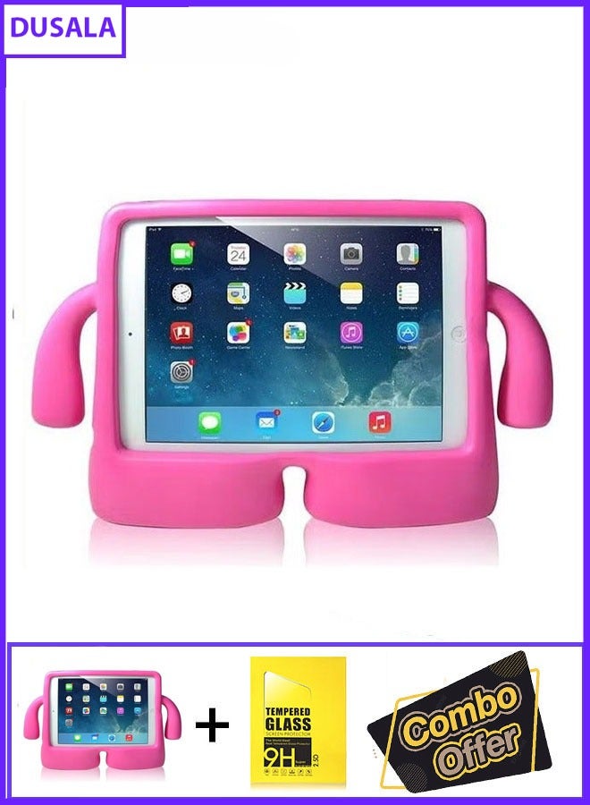DUSALA 2 in 1 Kids Shock‑Proof EVA Case with Handle & Stand for iPad Air 4/5 10.9 2020 2022 Bright Durable Cover with Glass