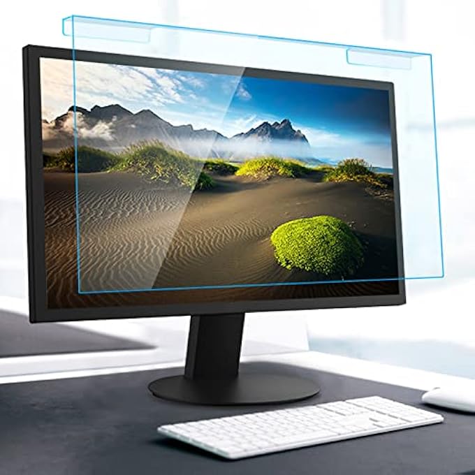 rayihni 12-27Â€BLUE LIGHT BLOCKING SCREEN PROTECTOR PANEL,COMPUTER BLUE LIGHT BLOCKING SCREEN PROTECTOR ANTI-UV EYE PROTECTION FILTER FILM,FOR WIDESCREEN DESKTOP PC LED MONITOR PANEL,ANTIGLARE SCREEN PROTECTOR - Image 1