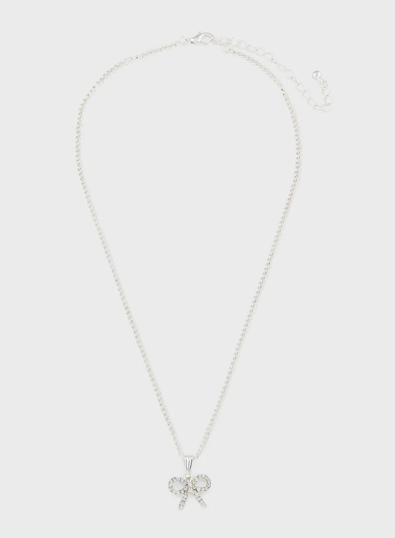 Ginger Bow Detail Necklace