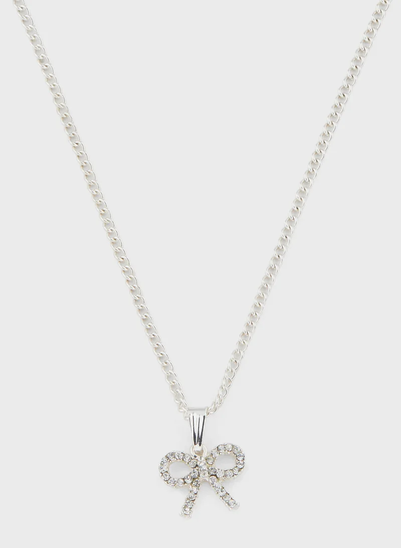 Ginger Bow Detail Necklace