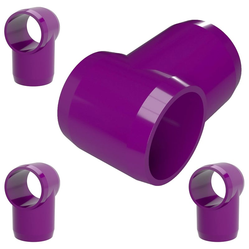 FORMUFIT F001STE-PU-4 Slip Tee PVC Fitting, Furniture Grade, 1" Size, Purple (Pack of 4) - Image 1