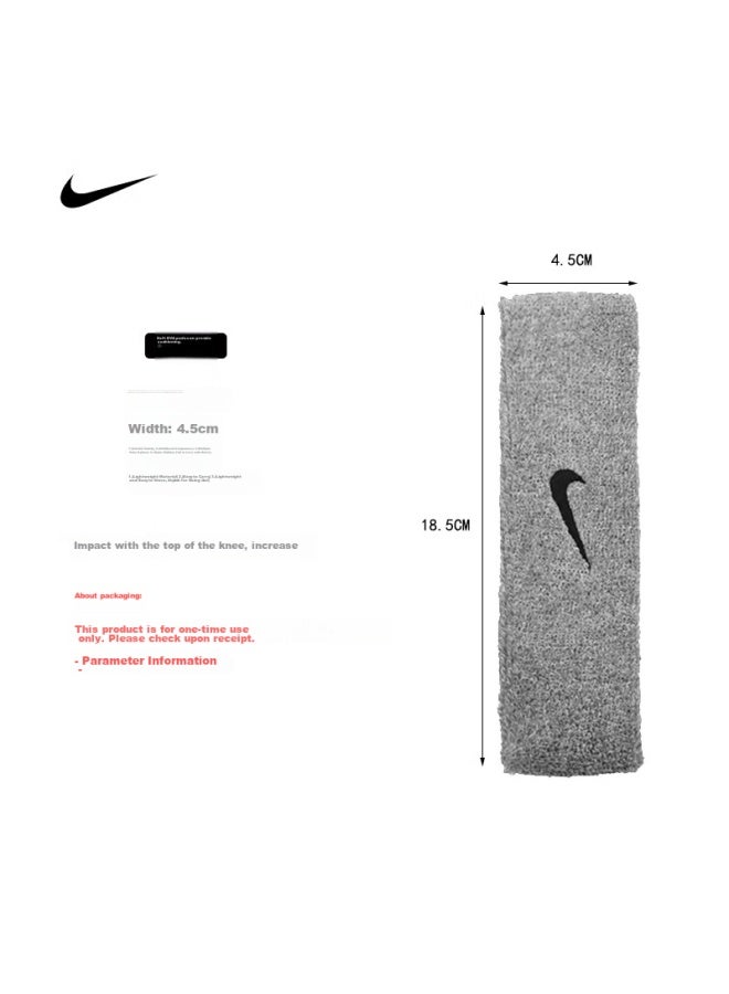 Nike Nike Sports Sweat-absorbing Headband, Running Sweat-guiding Band, Fitness Hair Tie, Headband, Prevents Sweat, Gray, Nnn07051os  - Image 2
