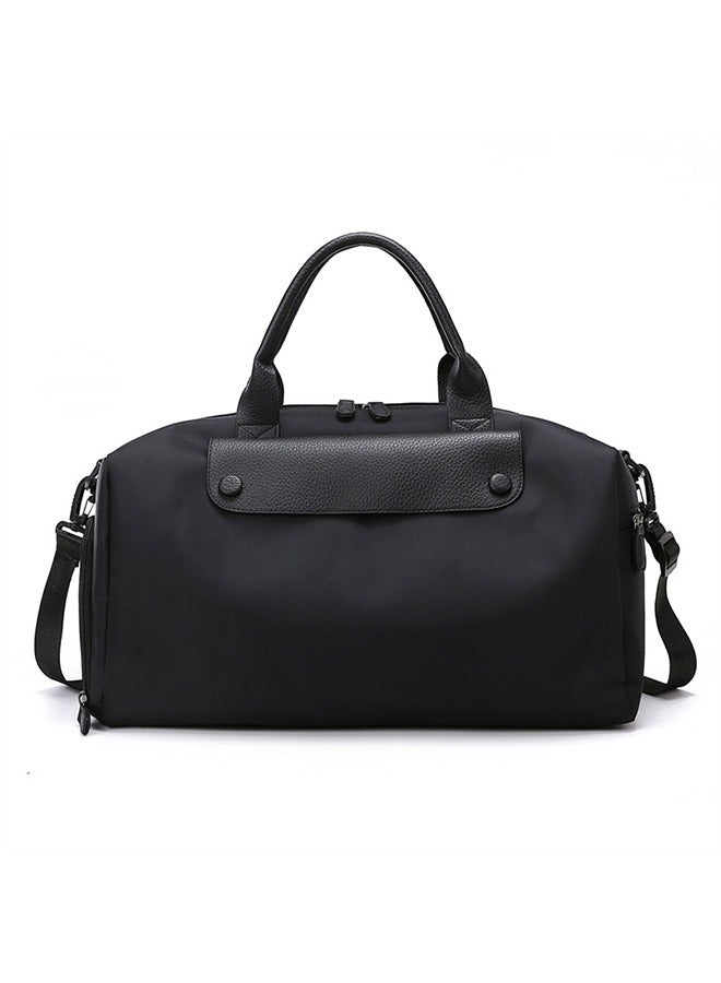 Warme Large Capacity Travel Duffle Bag Dry Wet Separation Gym Bag with Shoes Compartment Lightweight Beach Sports Bag for Men and Women Black - Image 1