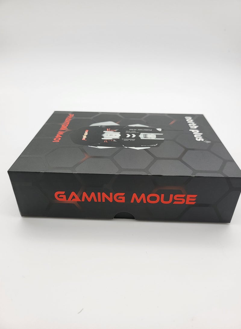 North Plus Phantom M401 RGB Gaming Mouse - 4000 DPI, 7 Programmable Buttons, Adjustable Weight, Durable Metal Design for Precise Gaming - Image 3