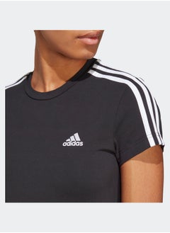 Adidas Essentials 3-Stripes Single Jersey Fitted Tee Dress  - Image 5