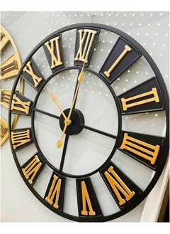 Large Wall Clock, 60 x 60 cm, Roman Numerals, Metal (Black) - pzsku/Z245211FCA1FA4E14290AZ/45/_/1735474314/9f91931c-bd00-42d1-854f-fd6fc124a092