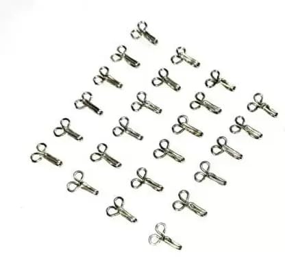 Silver Blouse Hooks Ladies Blouses Dresses etc Hook Eye Pack of 100 Pcs Hook Eye - Image 3