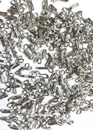 Silver Blouse Hooks Ladies Blouses Dresses etc Hook Eye Pack of 100 Pcs Hook Eye - Image 1