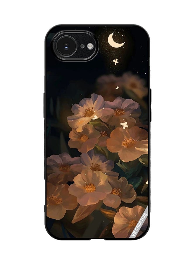 Protective Case Cover For Apple iPhone 16e Flower With Butterfly Design Multicolour