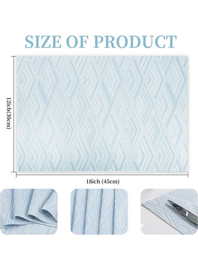 6 قطع مفارش مائدة مصنوعة من مادة PVC عالية الجودة، عازلة للحرارة، مقاومة للزيت، لا تتعفن بسهولة، مناسبة للاستخدام المنزلي والفنادق والمطاعم والمقاهي وغيرها، بيج 45 × 30 سم. - Image 2