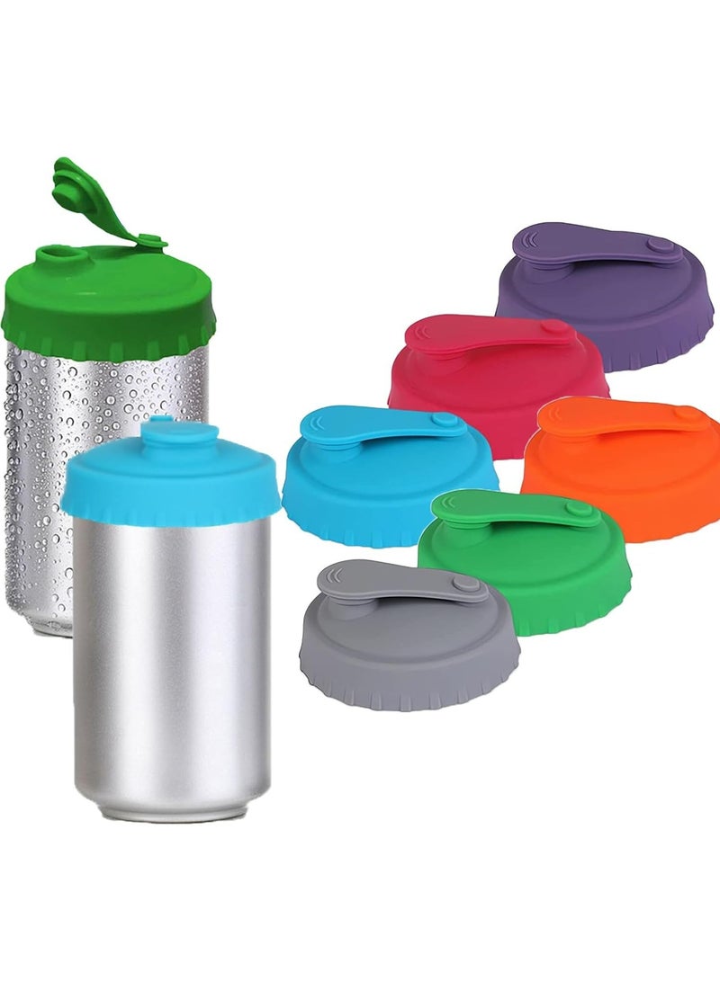 CMGTYYD Soda Can lid Pop Can Covers 6 Color Package for Soda Beer Energy Drink Juice Cola and Other Standard Size Cans Food Grade Silicone Dust and Spill Resistant Reusable Silicone Stopper and Prot - Image 1