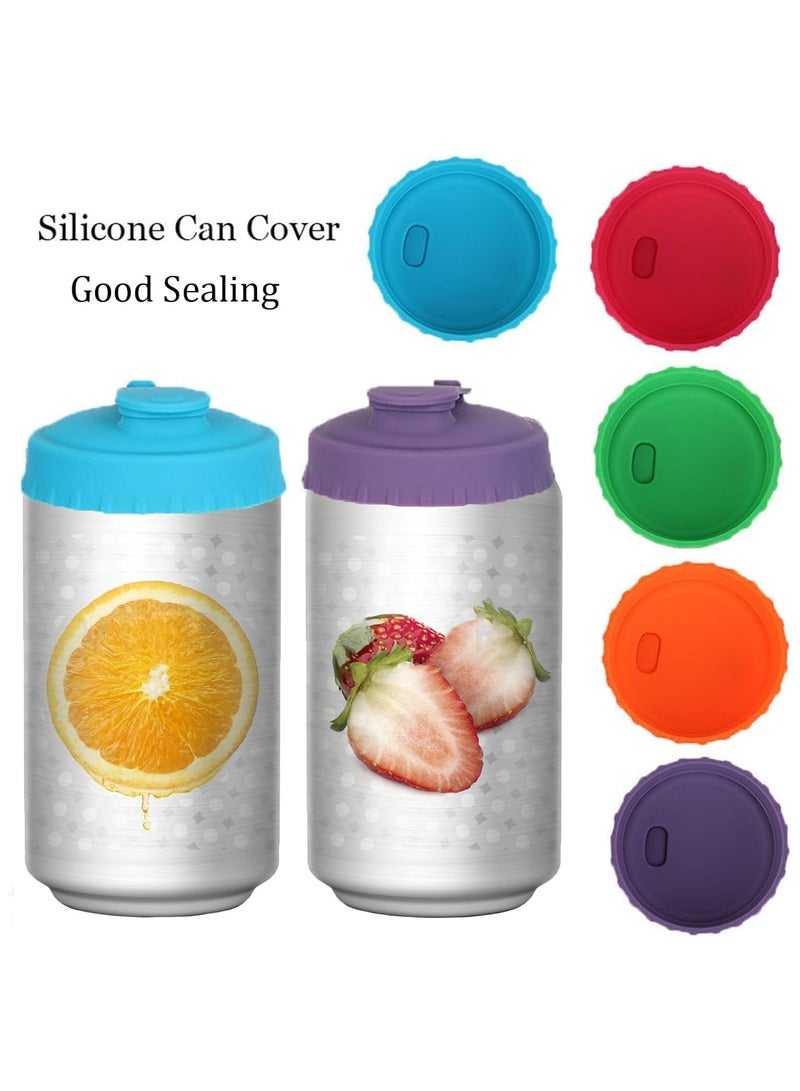 CMGTYYD Soda Can lid Pop Can Covers 6 Color Package for Soda Beer Energy Drink Juice Cola and Other Standard Size Cans Food Grade Silicone Dust and Spill Resistant Reusable Silicone Stopper and Prot - Image 2