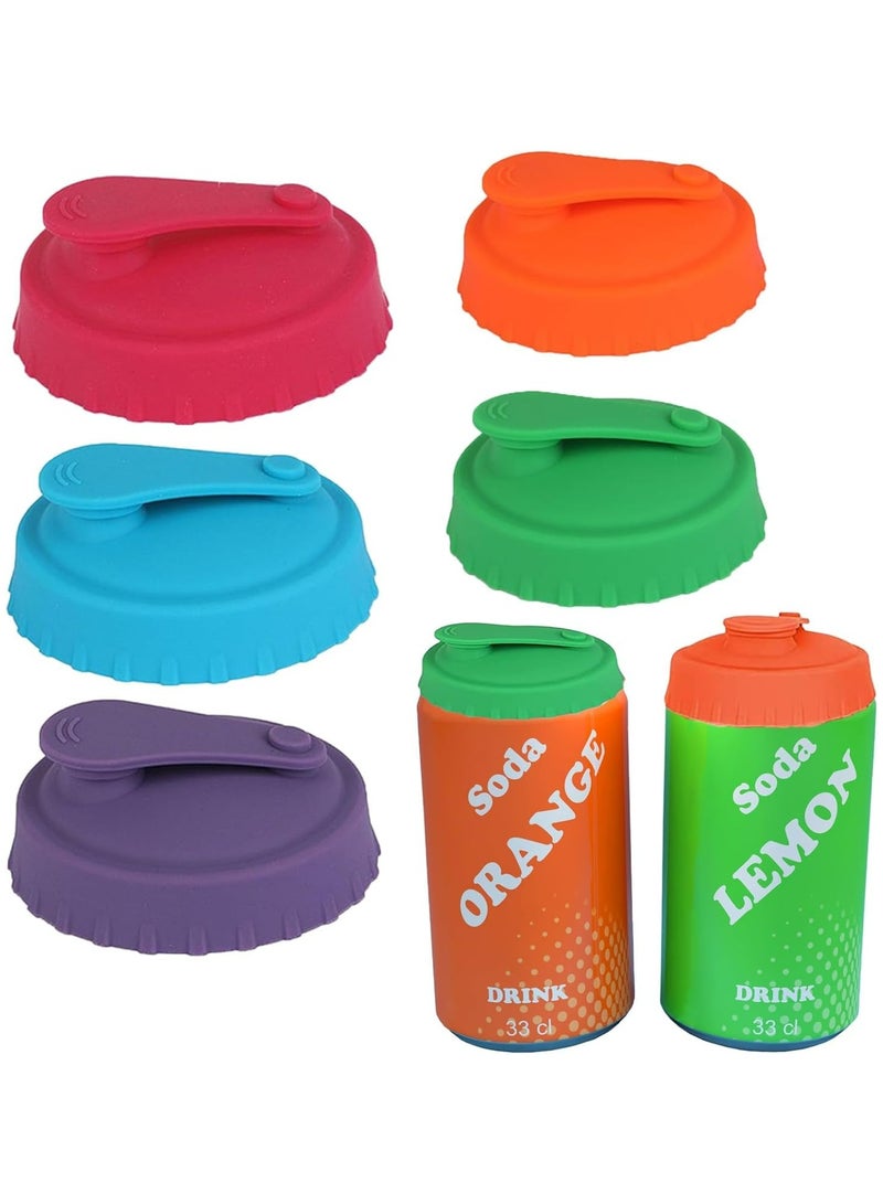 CMGTYYD Soda Can lid Pop Can Covers 6 Color Package for Soda Beer Energy Drink Juice Cola and Other Standard Size Cans Food Grade Silicone Dust and Spill Resistant Reusable Silicone Stopper and Prot - Image 3