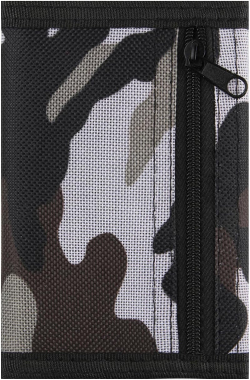 NEICY RFID Blocking Canvas Wallet for Men and Women - Camo Trifold Outdoor Sports Wallets with Magic Sticker for Teen Kids (Camo Grey02) - Image 3