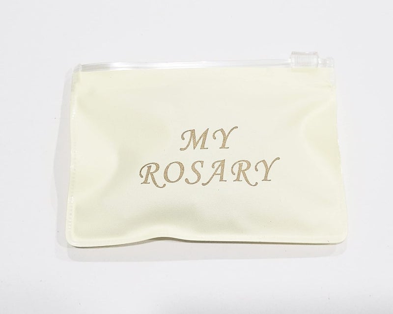 White Rosary for Praying for Men Women Wedding Rosary Communion Rosary - Image 4