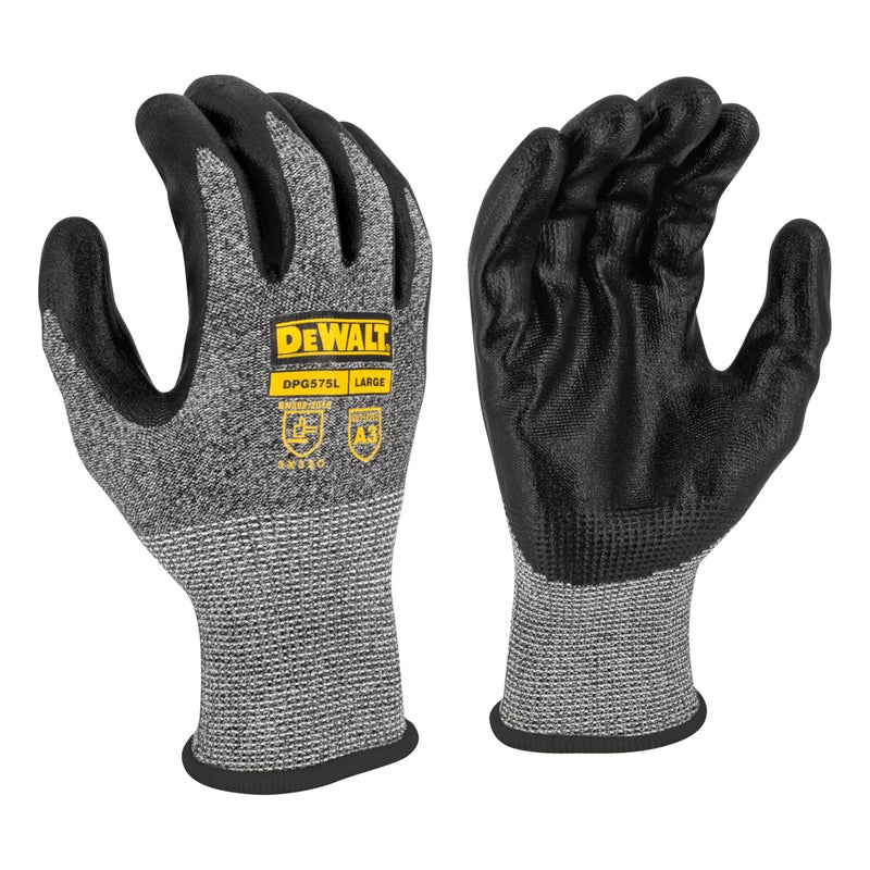 DEWALT DPG575 Foam Nitrile A3 Cut Resistant Glove for Outdoor Work Construction and General Purpose  Size M