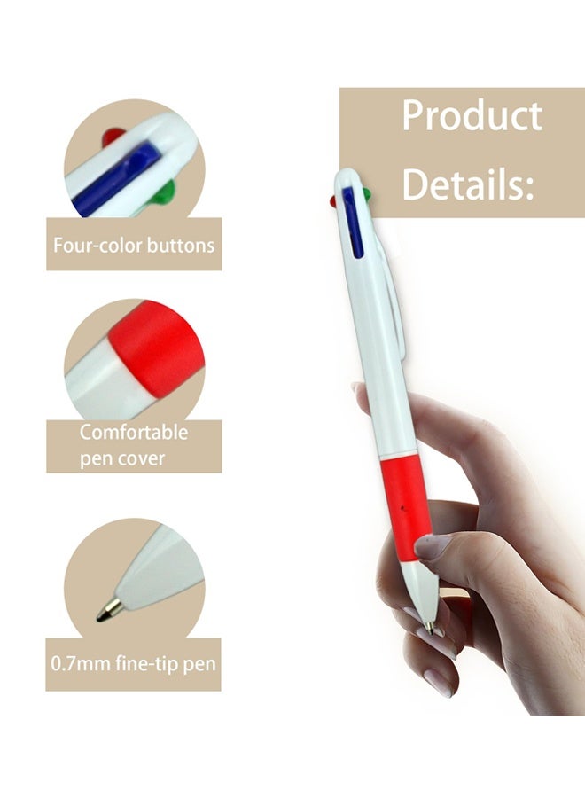 4 multi colors ballpoint pen 0.7 mm 4 in 1 color pen red blue green and black Various Inks Perfect for Journaling Daily Planning, Student Learning, Office Work, Family Life and Creative Doodling - Image 4