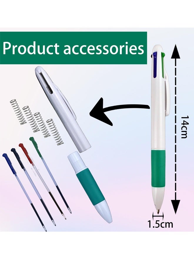 4 multi colors ballpoint pen 0.7 mm 4 in 1 color pen red blue green and black Various Inks Perfect for Journaling Daily Planning, Student Learning, Office Work, Family Life and Creative Doodling - Image 2