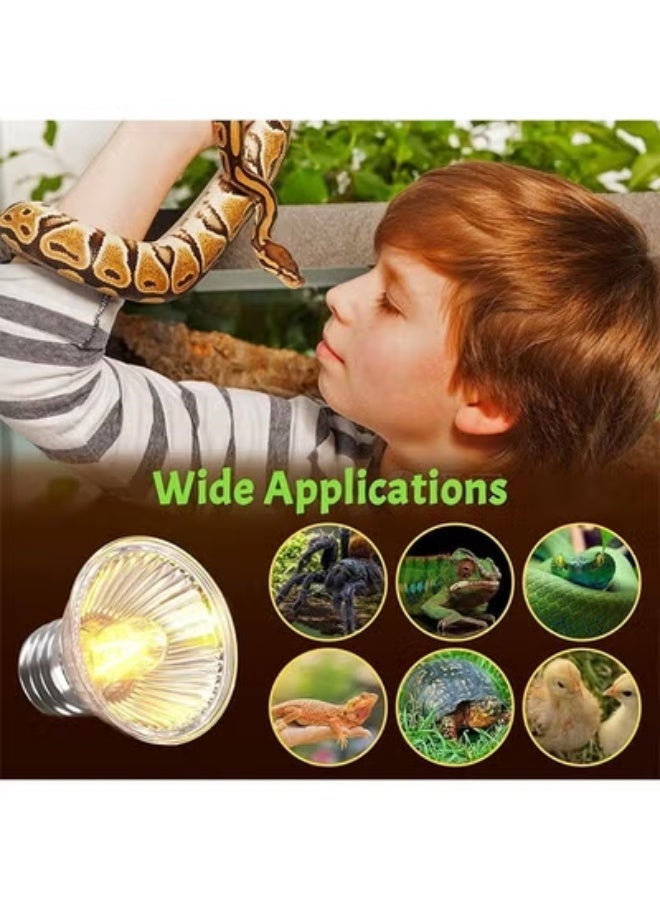 كيلا عبوة من 4 مصابيح حرارية بقوة 50 واط، مصابيح تدفئة للزواحف بالأشعة فوق البنفسجية لأحواض السمك - Image 5