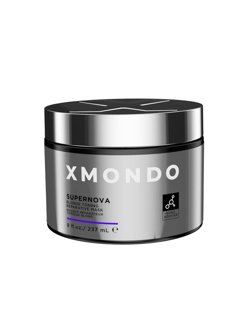 XMONDO XMONDO Hair Supernova Blonde Toning Reparative Mask | Vegan Formula Reduces Unwanted Brassy & Yellow Tones on Blonde, Highlighted, and Gray Hair | 8 Fl Oz, 1-Pack  - Image 1