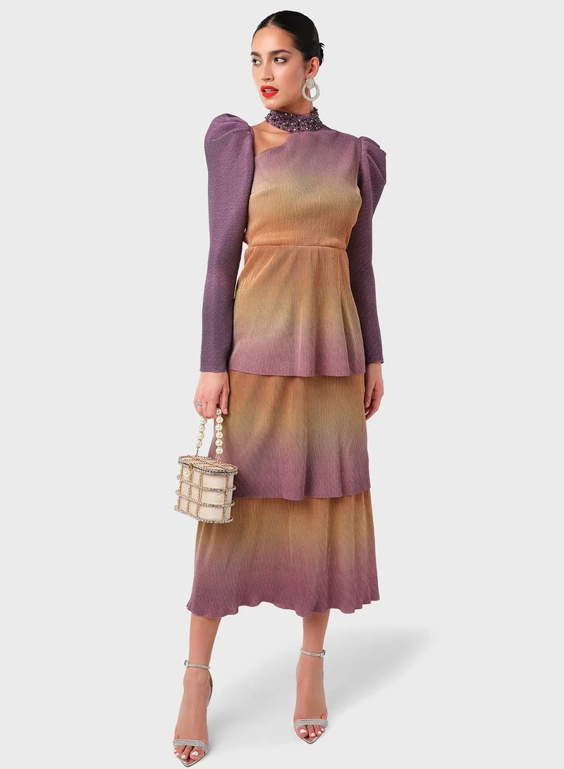 Threadz by Ajooni Ombre Tiered Dress