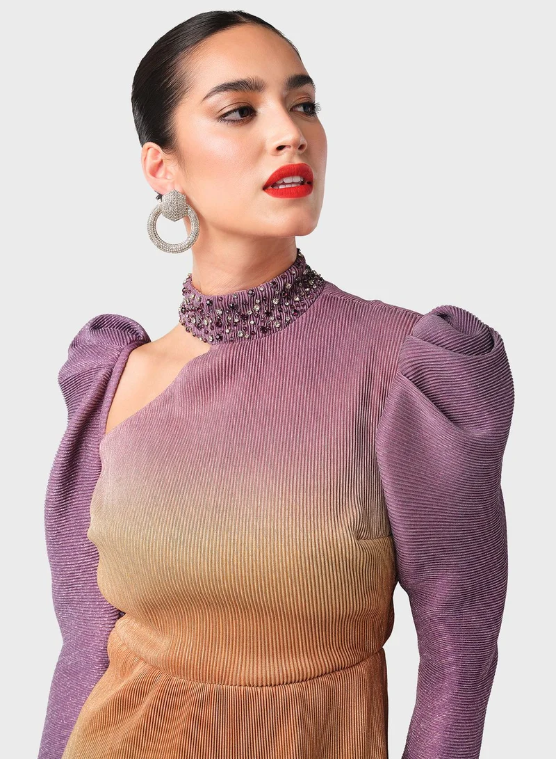 Threadz by Ajooni Ombre Tiered Dress