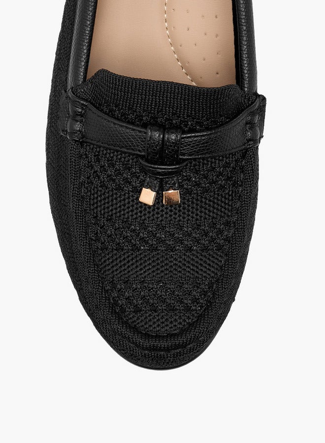 Flora Bella By Shoexpress Women Textured Slip-On Block Heel Shoes  - Image 4