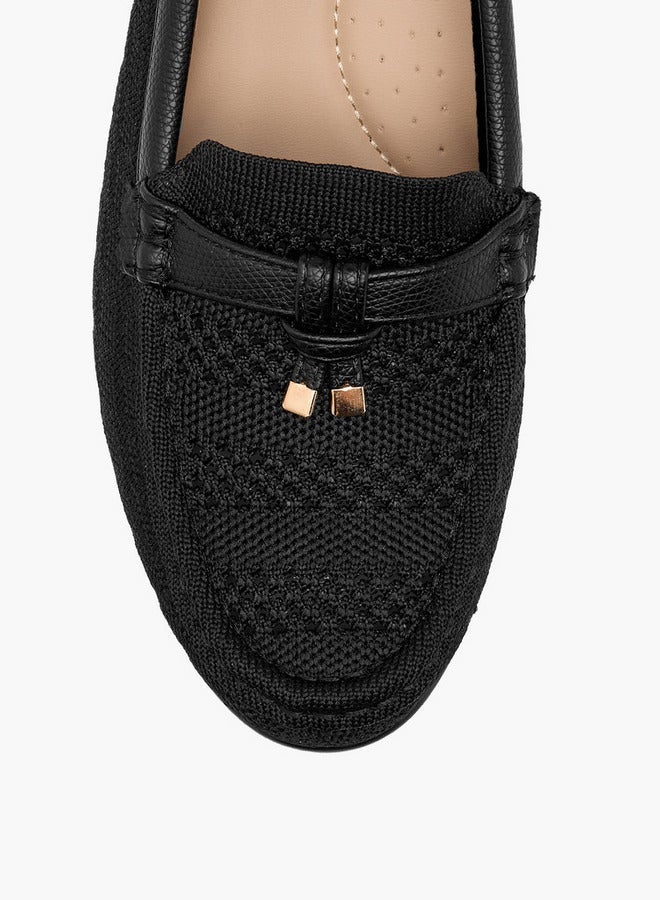 Flora Bella By Shoexpress Women Textured Slip-On Block Heel Shoes - Image 4