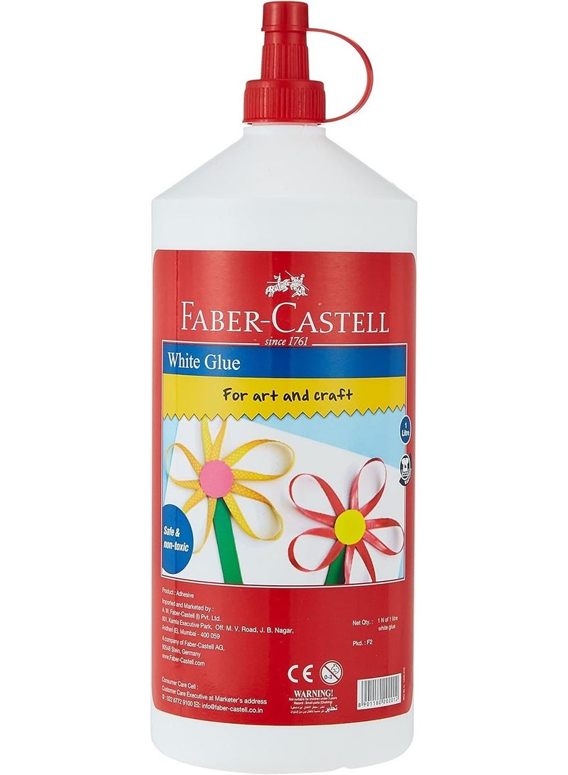 FABER-CASTELL 1000 مل غراء أبيض قابل للغسل - Image 1