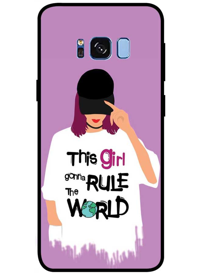 EYE CATCH Protective Case Cover For Samsung Galaxy S8 Plus Smart Series Printed Protective Case Cover for Samsung Galaxy S8 Plus This Girl Gonna Rule The World  - Image 1