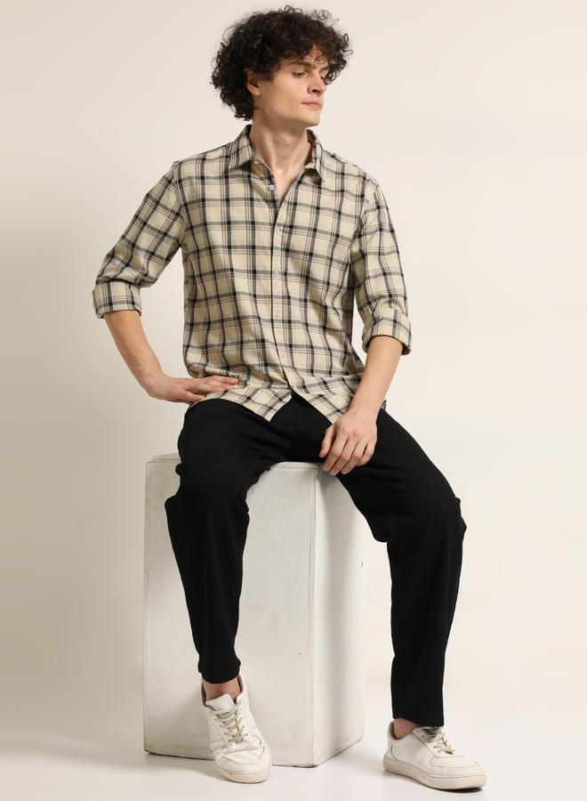 بوشيرت قميص كاجوال بطبعة مربعات - Image 5