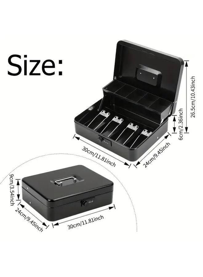 Pink Large Capacity Cash Coin Savings Box Password Lock Heavy Duty Iron Construction - Image 3