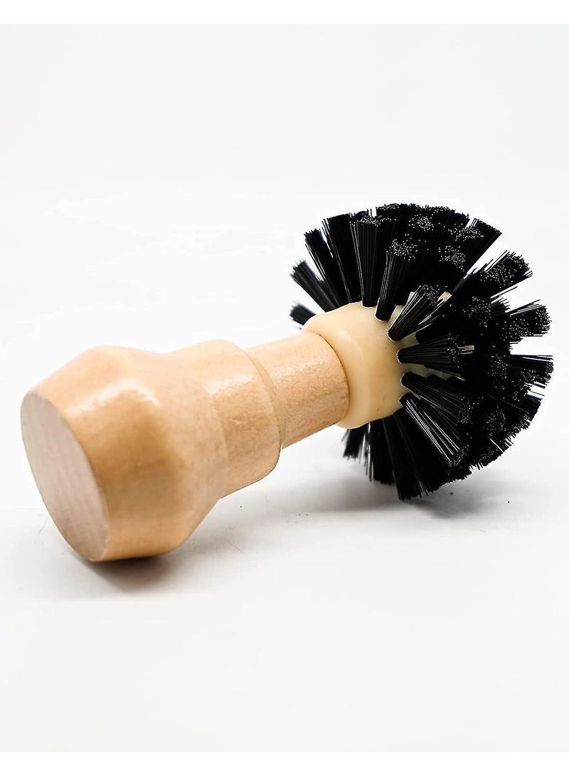 Professional Espresso Tamper Cleaning Brush with Wooden Handle for 51mm 54mm Coffee Powder Bowl Coffee Machine Accessories Compatible Replacement Part For Delonghi and Breville Sage Machines