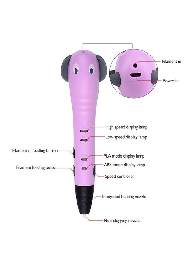 NIBEMINENT 3D Printing And Drawing Pen Pink - Image 3