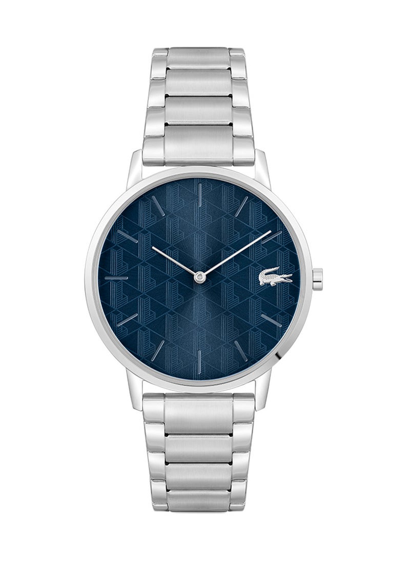 LACOSTE ساعة يد رجالية بعقارب دائرية الشكل من الستانلس ستيل 2011305 - 40.5 ملم  - Image 1