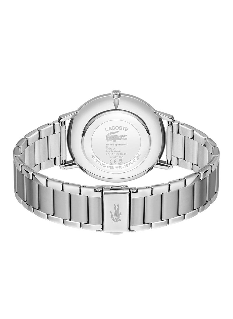 LACOSTE ساعة يد رجالية بعقارب دائرية الشكل من الستانلس ستيل 2011305 - 40.5 ملم  - Image 3