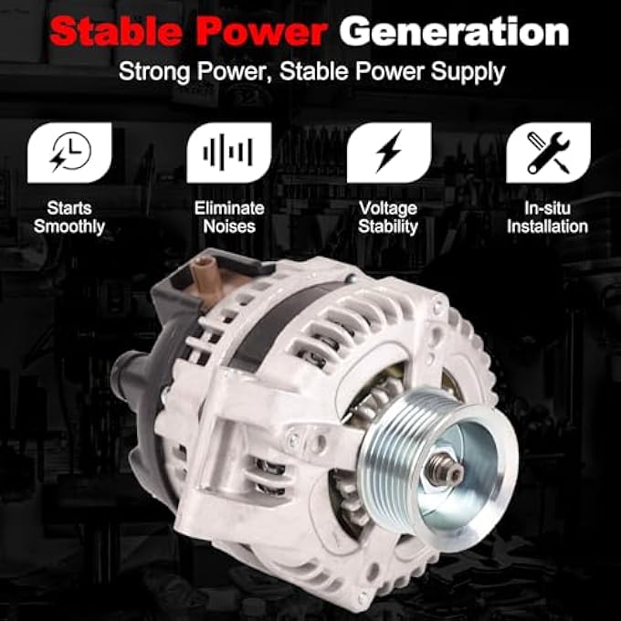 TOPAZ 1042101530 31100RX0A01 12V 130A New Alternator Overdrive Pulley Fit for Honda Civic 12-15 CR-V 2012-2014 2.4L - Image 5