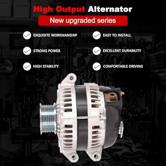 TOPAZ 1042101530 31100RX0A01 12V 130A New Alternator Overdrive Pulley Fit for Honda Civic 12-15 CR-V 2012-2014 2.4L - Image 3