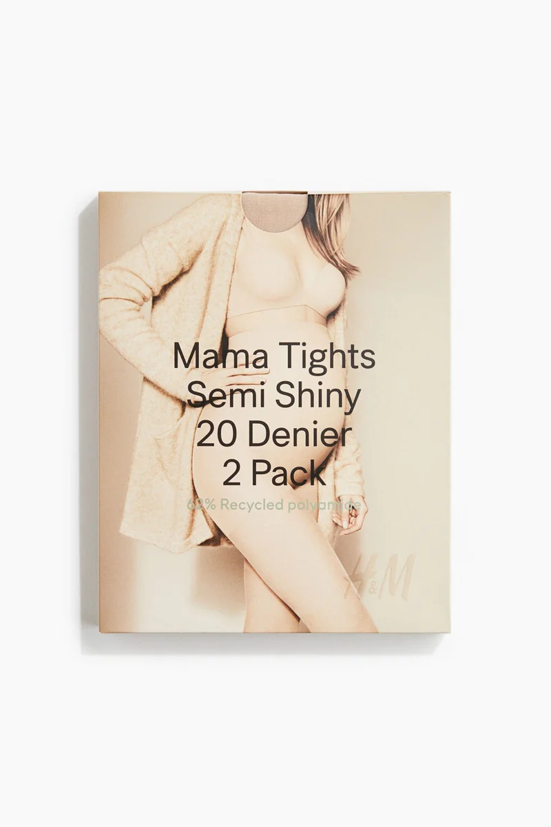 H&M MAMA 2-pack tights 20 denier