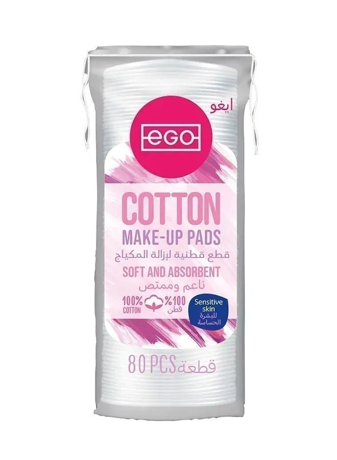 وسادات مكياج قطنية، 80 قطعة، الهند