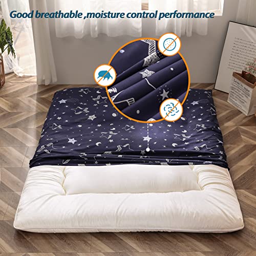 MAXYOYO Mattress Cover for Traditional Japanese Futon Mattress, Futon Floor Mats Cover with Zipper, Super Soft and Machine Washable, Star, Full - Image 4