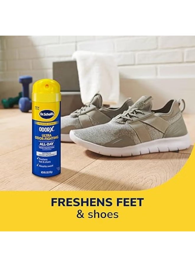 Scholl Dr. Scholl's OdorX Ultra Odor-Fighting Foot Spray Powder, Sweat & Odor Control - Image 2