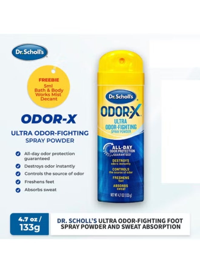 Scholl Dr. Scholl's OdorX Ultra Odor-Fighting Foot Spray Powder, Sweat & Odor Control - Image 4