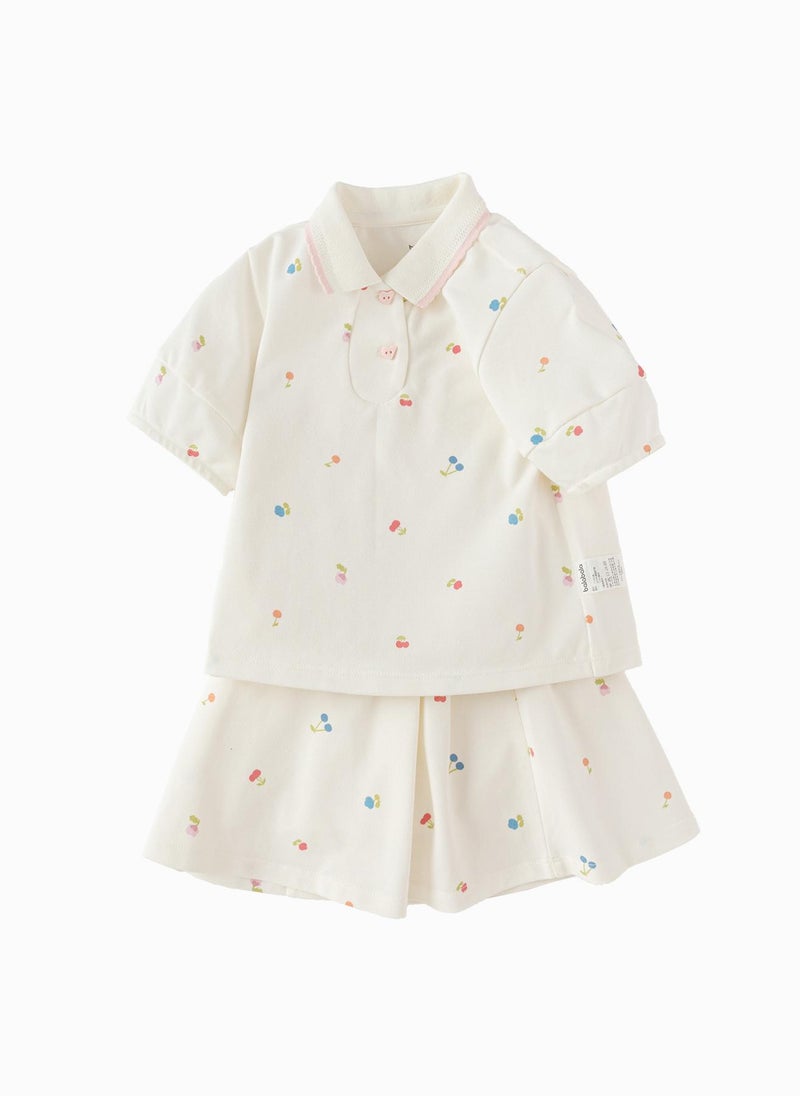 Balabala Toddler Girl Knit short sleeve suit  - Image 1