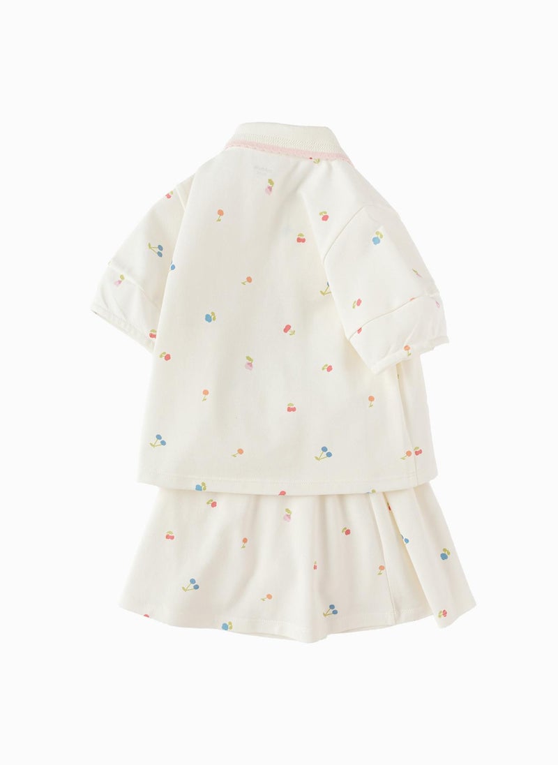 Balabala Toddler Girl Knit short sleeve suit  - Image 2