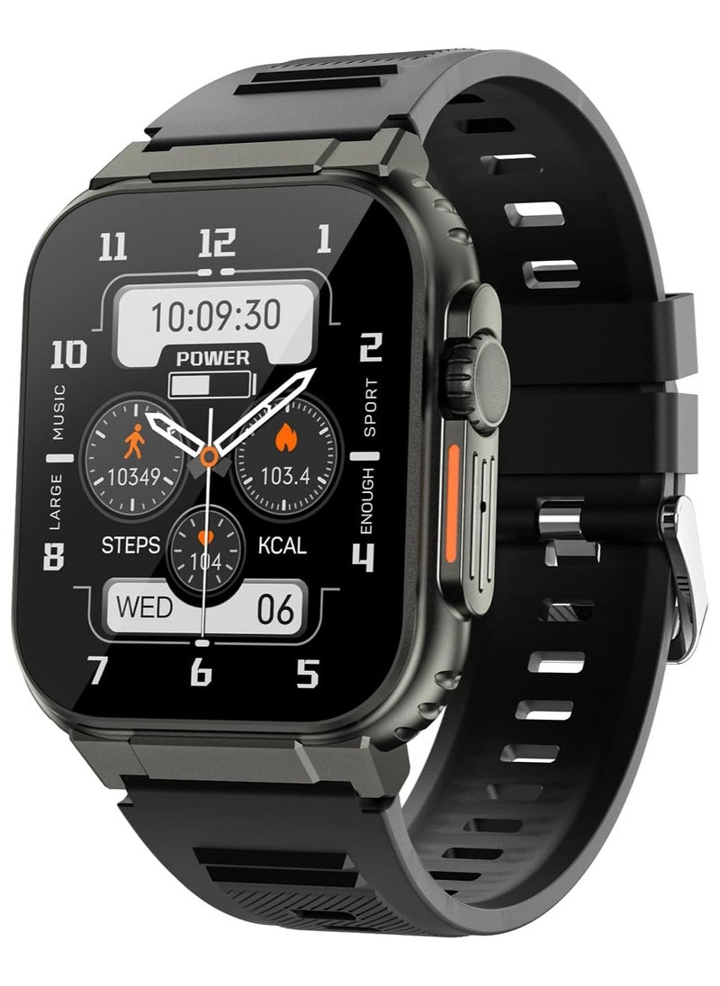 ibsun - Smart Watch(Receive & Dial), 1.96" Screen IP68 Smart Watch for Men Women, SmartWatchs with Health Tracker/Fitness Tracker/Call/Text/AI Voice Assistant - Image 1