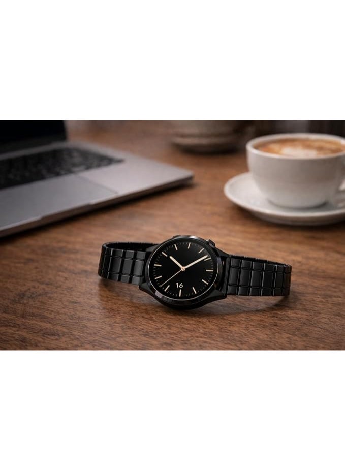 Stainless Steel Watch Band 22mm Replacement Strap for Smartwatch – Premium Metal Adjustable Wristband Compatible with Samsung Galaxy Watch/Huawei/Garmin – Multiple Colors (Black) - Image 3