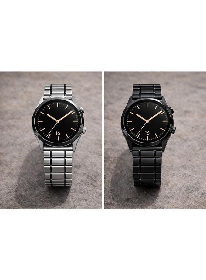 Stainless Steel Watch Band 22mm Replacement Strap for Smartwatch – Premium Metal Adjustable Wristband Compatible with Samsung Galaxy Watch/Huawei/Garmin – Multiple Colors (Black) - Image 4